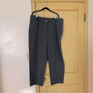 Lauren Ralph Lauren Pants Stretch Gabardine Trouser Pants Gray Size 20